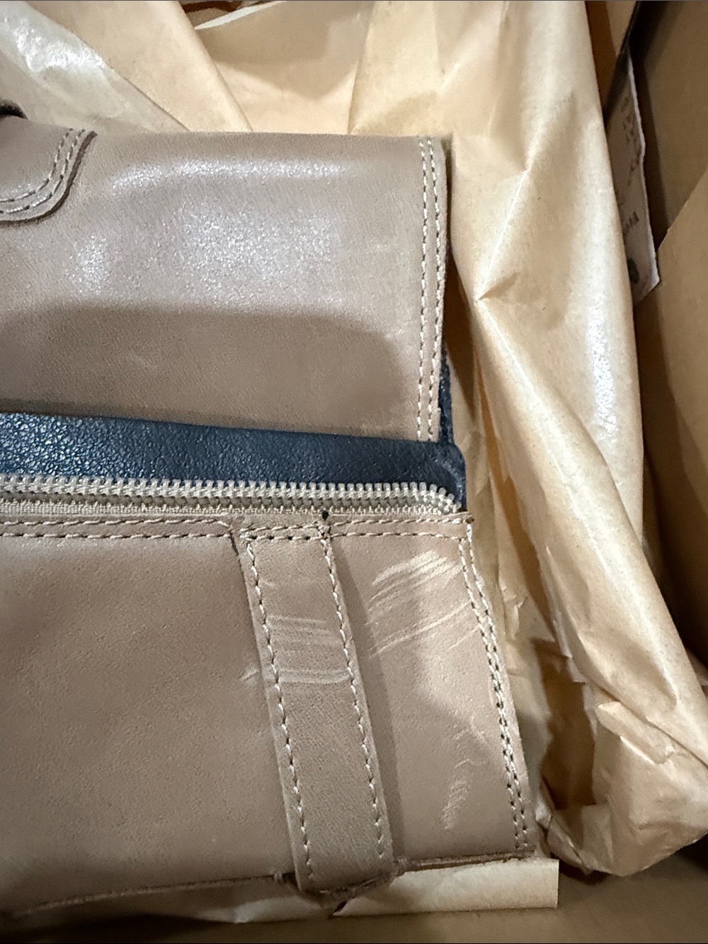 Lucky Brand Taini Biker Boots in a beige/silver cloud leather 10m - Picture 12 of 12